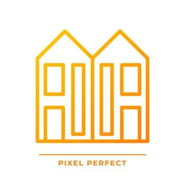 Duplex pixel perfect gradient linear vector icon Stock Illustration