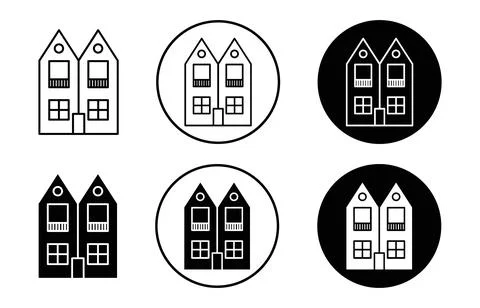 Duplex vector icon mark set symbol for web application Stock Illustration