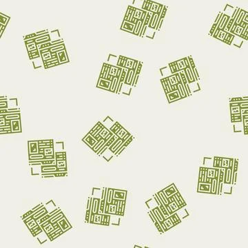 Duplicate content seo glyph seamless pattern Illustrazione stock