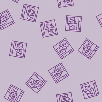 Duplicate content seo line vector seamless pattern Stock Illustration
