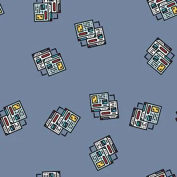 Duplicate content seo vector seamless pattern Stock Illustration