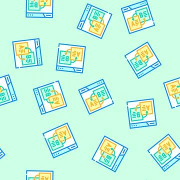 Duplicate content seo vector seamless pattern Stock Illustration