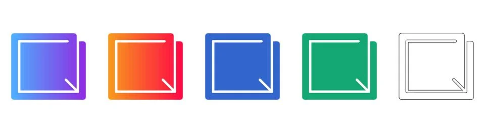 Duplicate File Icon Set for Copying and Document Management Stock Illustration