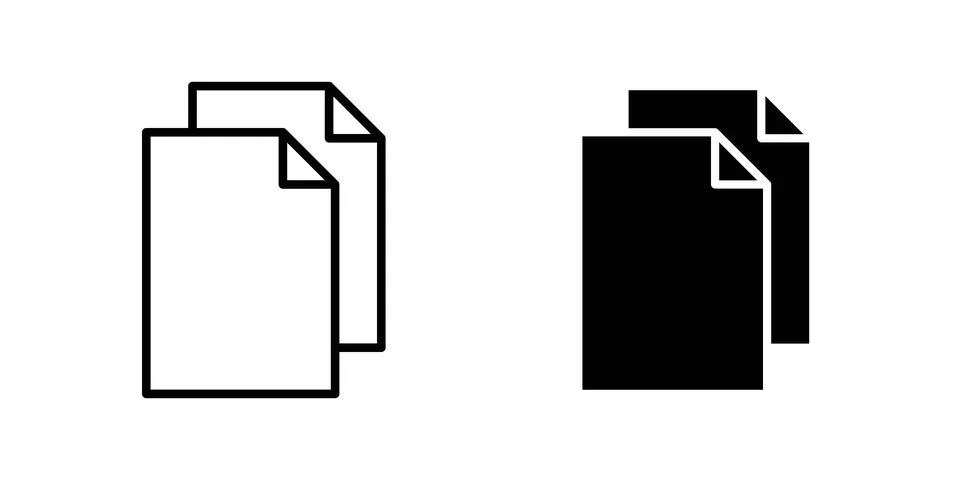 Duplicate icon graphic element. web icon set Stock Illustration