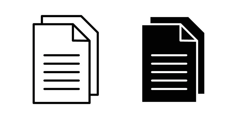 Duplicate icon or illustration vector symbols Stock Illustration