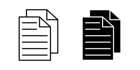 Duplicate icon symbol. Vector illustration pack in black color. Stock Illustration