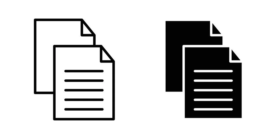 Duplicate icon vector design illustrations Stock Illustration