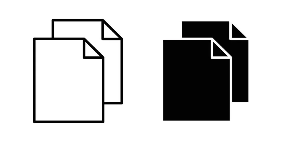 Duplicate icon vector editable eps10 Stock Illustration