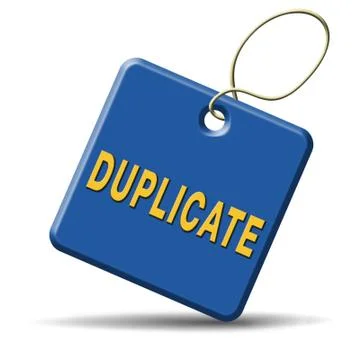 Duplicate Stock Illustration