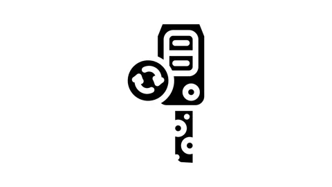 Duplicate key glyph icon animation Stock Footage 227277355