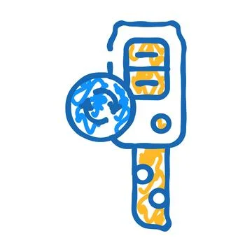 Duplicate key icon doodle illustration Stock Illustration