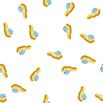 Duplicate key isometric icon seamless pattern Stock Illustration