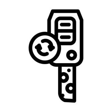 Duplicate key line icon vector illustration Stock Illustration