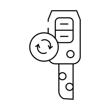 Duplicate key line icon vector illustration Stock Illustration