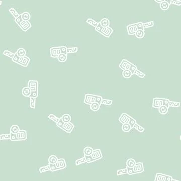 Duplicate key line vector seamless pattern Stock Illustration