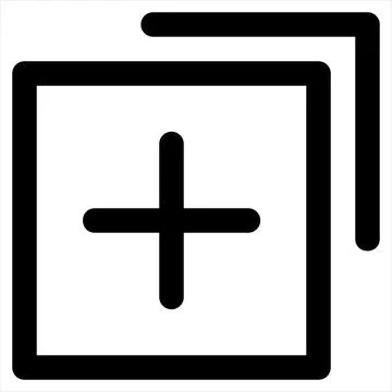 Duplicate line icon vector illustration isolated on white background Stock Illustration