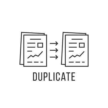 Duplicate new document like copy file Illustrazione stock