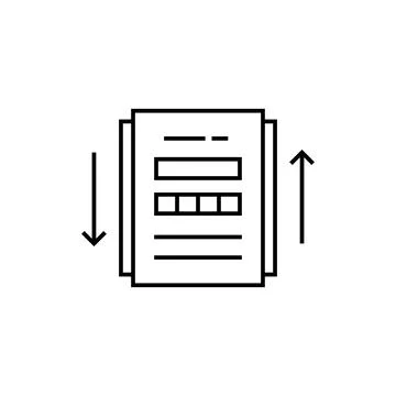 Duplicate or update thin line document Stock Illustration