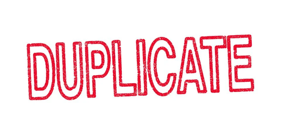Duplicate red ink stamp Stock Illustration