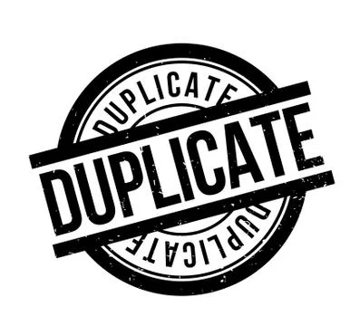 Duplicate rubber stamp Stockillustratie