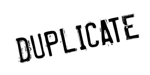 Duplicate rubber stamp Stockillustratie