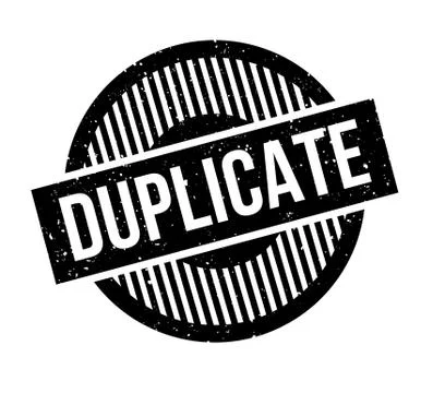 Duplicate rubber stamp Illustrazione stock