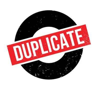 Duplicate rubber stamp Stock Illustration