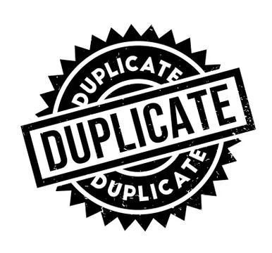 Duplicate rubber stamp Stock Illustration
