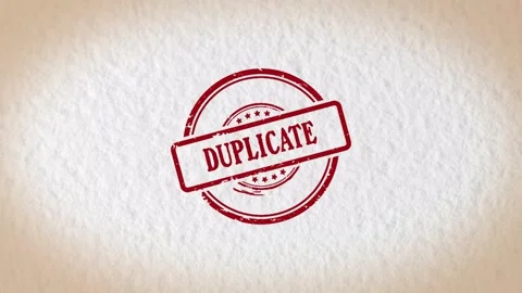 DUPLICATE stamp style word Stock Footage 318612357