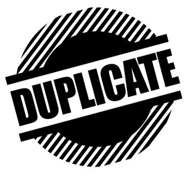 Duplicate stamp on white Stock Illustration