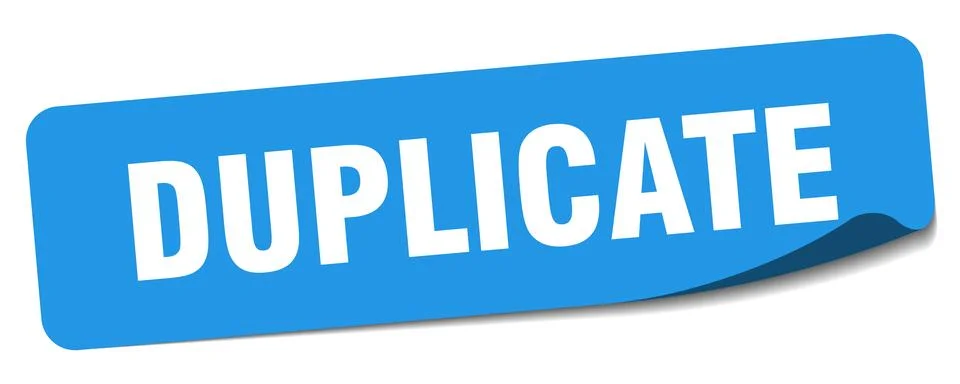 Duplicate sticker. duplicate label Stock-Illustration