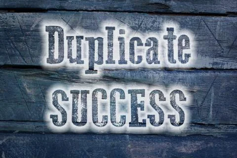 Duplicate success concept Stock Illustration
