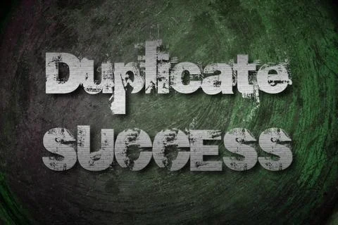 Duplicate success concept Stock Illustration