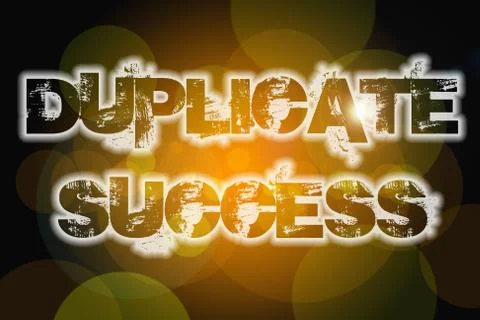 Duplicate success concept Stock Illustration