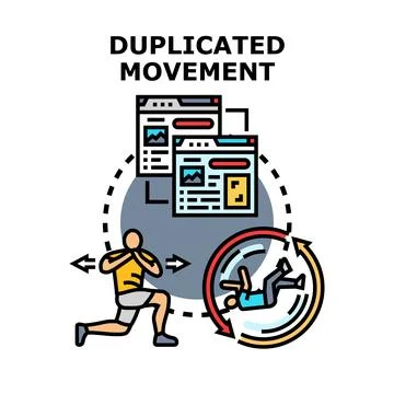 Duplicating online movement and digital content イラスト素材