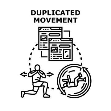 Duplicating online movement and digital content イラスト素材