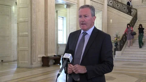 The DUP’s “broken commitments” on the Irish language had undermined power-shari Stock Footage 155634440