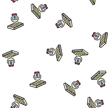 Durability mineral wool vector seamless pattern Stock Illustration