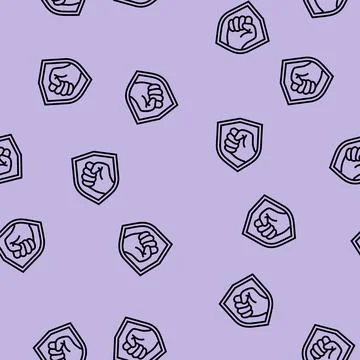 Durability strong label product caution line seamless pattern Stock Illustration