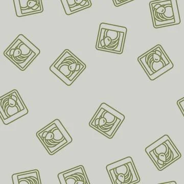 Durability strong label product caution line vector seamless pattern Stock Illustration