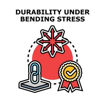 Durability under bending stress testing concept Stock Illustration