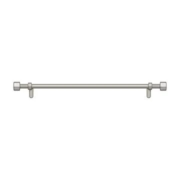 Durable adjustable metal curtain rod for home interiors Stock Illustration