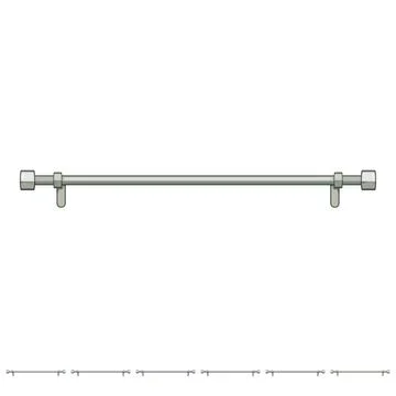 Durable adjustable metal curtain rod for home interiors Stock Illustration