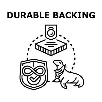 Durable backing concept with protective shield and animal Stock Illustration