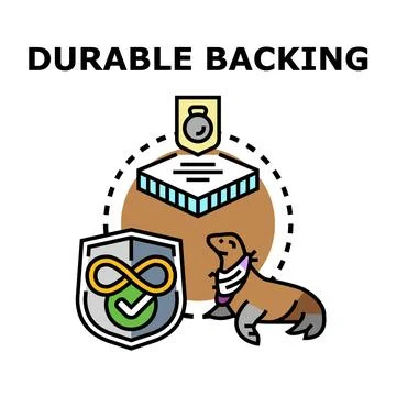 Durable backing concept with protective shield and animal 库存插图
