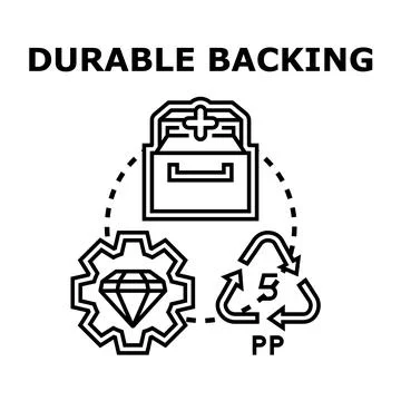 Durable backing material creating long lasting product foundation Stock Illustration