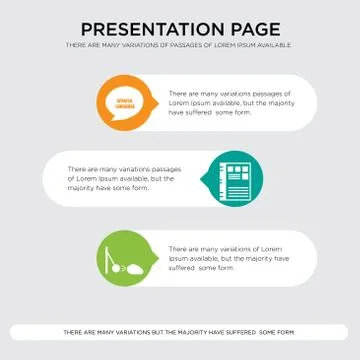 Durable, catalogue, spanish language presentation design template in orange,  Stock Illustration
