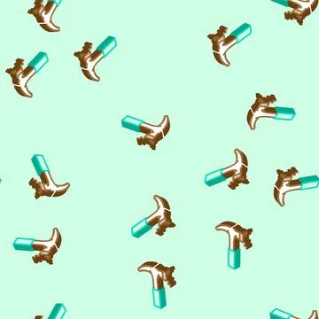 Durable construction isometric icon seamless pattern 스톡 일러스트