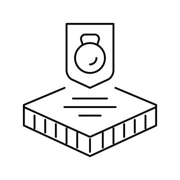 Durable fabrics properties line icon vector illustration Stock Illustration