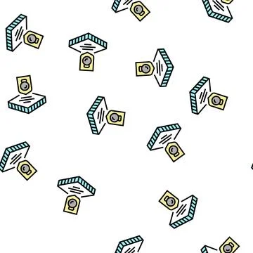 Durable fabrics properties vector seamless pattern Stock Illustration